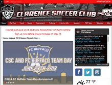 Tablet Screenshot of clarencesoccer.org